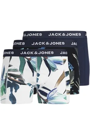 JACK & JONES JACLOUIS Trunks 3-pak SN JNR Trunks, Granatowy marynarka/opakowanie: biały - czarny, 128
