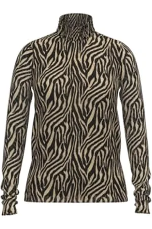 VILA Damski top Vivolette Lao High Neck L/S Top/Lc/DFS top z długim rękawem, , L