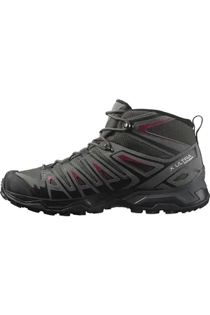 Salomon Męskie buty trekkingowe X Ultra Pioneer Mid Gore-tex, Wielokolorowy torf cichy cień rower czerwony, 41 1/3 EU