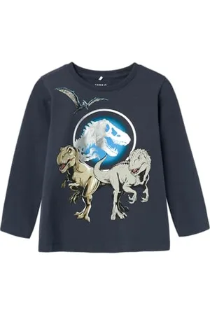 NAME IT Nmmnata Jurassic Ls Top Box Sky koszulka z długim rękawem, , 92