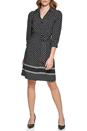 Karl Lagerfeld Paris Ld2ae758-xsf-4 Sukienka Nieformalna, Black Soft White, 38 damska, , 36