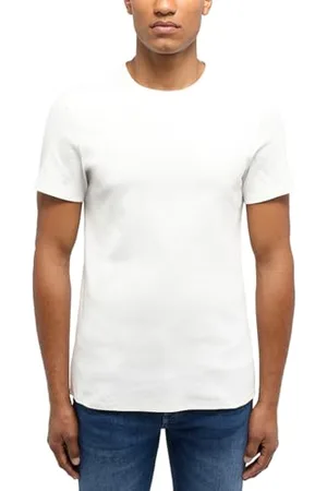 Mustang Męski T-shirt Allen - Slim Fit S M L XL XXL 3XL beżowy czarny bawełna, , L