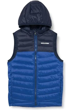 JACK & JONES Jack&Jones chłopięca kamizelka pikowana JCONEW Pocket Hood BW MNI, , 98, , 98