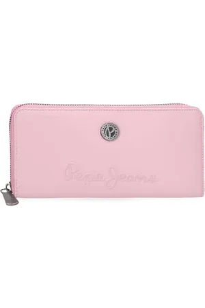 Pepe Jeans Corin Portfel z uchwytem na karty Różowy 19,5x10x2 cm Poliester i PU by Joumma Bags, , Talla única, aktówka