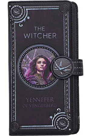 Nemesis Now Wiedźmin Yennefer Tłoczona portmonetka 18,5 cm, skóra PU, czarna, oficjalnie licencjonowany towar wiedźminowy, torebka Yennefer, 4 przegródki na gotówkę i 12 przegródek na karty,