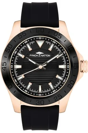 Fynch-Hatton Fynch Hatton FHT-0017-PQ męski analogowy zegarek kwarcowy z silikonową bransoletką