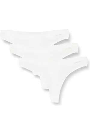 Calvin Klein Damskie stringi 3-pak (niski stan), białe/białe, S, , S