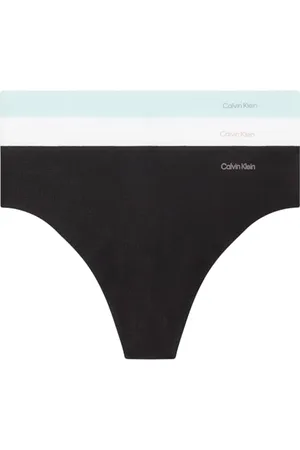 Calvin Klein 3 Pack Thong (Mid-Rise) Japonki, Multi, 3XL Damski, , 3XL