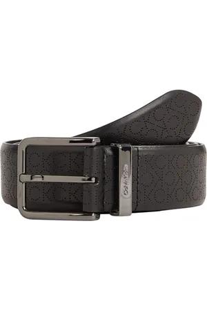 Calvin Klein Męskie paski Warmth Plus 35 mm, perforowane Ck Mono czarne, 100, , 100