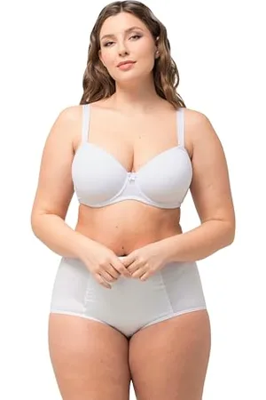 Ulla Popken Damski duży rozmiar, biustonosz Multiway, miękkie miseczki, odpinane ramiączka, miseczki C - E, , 85D