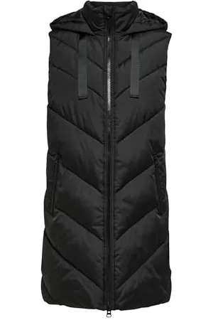ONLY Damska kamizelka JDYSKYLAR Padded Hood Waistcoat OTW NOOS pikowana, czarna/szczegóły: czarny, XXS