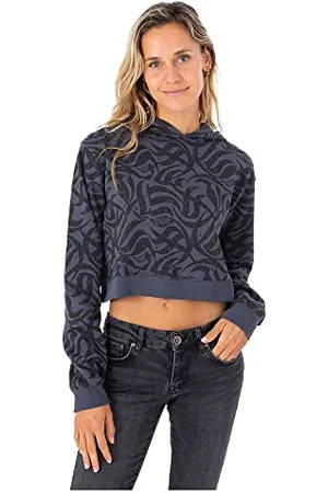 Hurley Damska bluza polarowa W Ocencare z pełnym nadrukiem, czarna, L