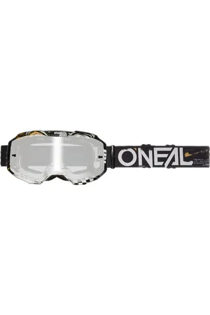 Oneal Motocross Brille B-10 Attack, Silver Verspiegelt, Schwarz weiß, 6029-101
