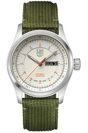 Luminox Atacama Field Automatic - Zegarek męski 44 mm - Zegarek wojskowy w kolorze srebrnym/białym z funkcją daty - Wodoodporny do 200 m - Szkło szafirowe - Zegarki męskie - Wyprodukowano w
