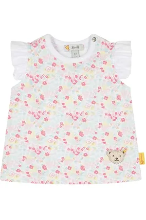 Steiff Set Kurzarm Legginsy + Koszulka z krótkim rękawem, Jasna Biała, 56 Dziewczynka, , 56