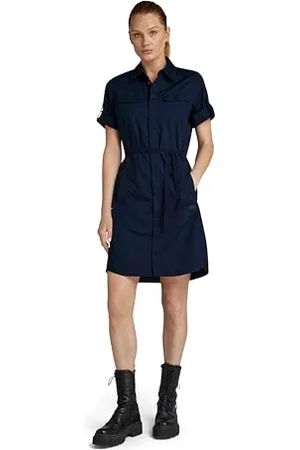 G-Star Open Back Shirt Dress Long Sleeve, , M