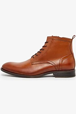 Bianco Męskie buty BIABYRON Leather Lace Up Ankle Boot, , 45 EU, , 45 EU