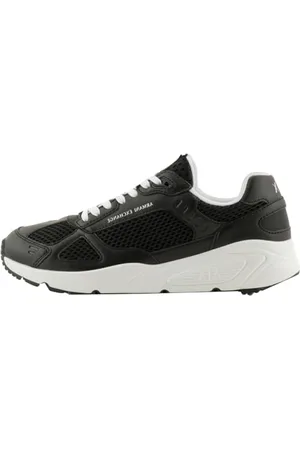 Armani Exchange Męskie Bronx, wkładki PU, białe sznurki, czarne, 42,5 EU, , 42.5 EU