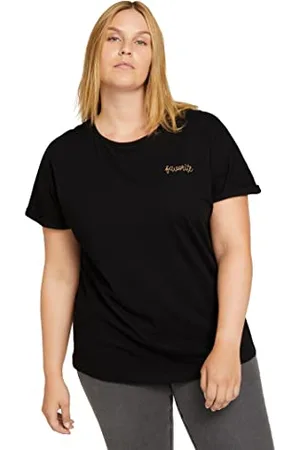 TOM TAILOR Damski T-shirt z haftem 1024893, , 48 Duże rozmiary