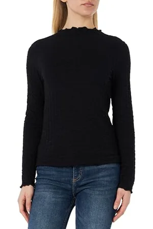 VILA Damski top z długim rękawem Visevim Funnel Neck L/S Top/Su/Pb, , S