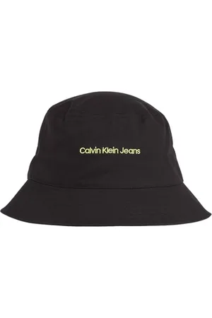 Calvin Klein Jeans Męski instytucjonalny kapelusz typu bucket hat inny kapelusz, czarny, jeden rozmiar, , Rozmiar uniwersalny
