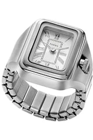 Fossil Dameslogo ring tweehandig, roestvrij staal, ES5344