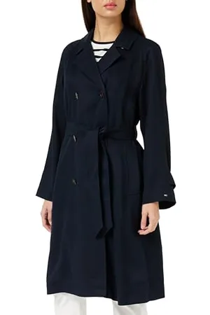 Tommy Hilfiger Damskie płaszcze tkane Tencel Blend Fluid Trench, , 38 EU