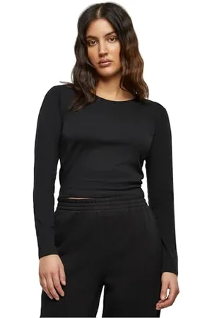Build Your Brand Damska koszulka z długim rękawem, czarna, 4XL, , 4XL