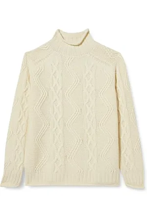 Blauer Męski sweter z dzianiny z golfem, , 50
