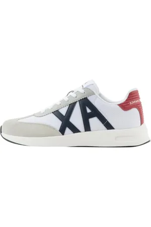 Armani Exchange Męskie buty sportowe Dusseldorf Contrast Logo, Op. White+ Grey, 40 EU, , 40 EU