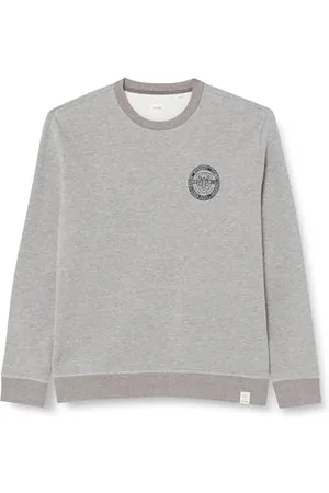 Mustang Męski sweter w stylu Ben Crewneck, Mid Grey Mãlange 4140, XXL