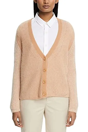 ESPRIT Collection Damska kurtka z dzianiny 122EO1I316, 290/LIGHT BEIGE, M