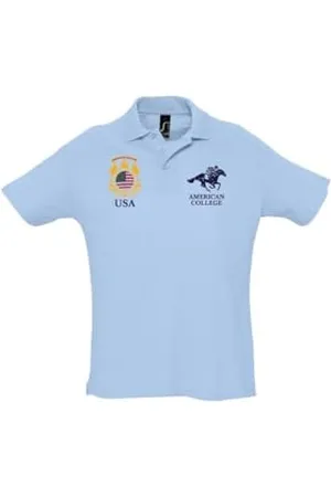 American College Polo z krótkim rękawem Mężczyźni Kobiety Mieszane, , L
