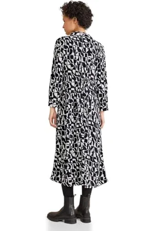 Street one Damska wiskoza koszulka midi AOP Dress, , 36