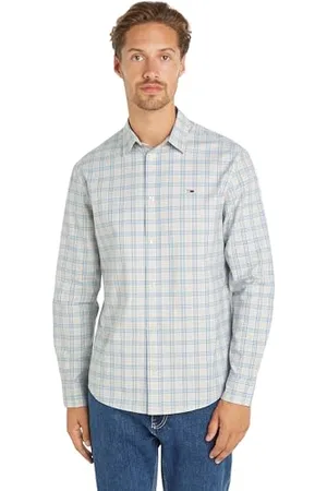Tommy Hilfiger Męska koszula TJM REG Oxford w kratkę, gazeta w kratkę, L, , L