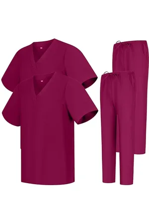 MISEMIYA Lot 2 mundury Sanitaires Bz-2-6801-6802 Pakiet 2 zestawów-Piżama sanitarna 2-6801-6802, bordowy, M (opakowanie 2) Unisex Dorosły, , M