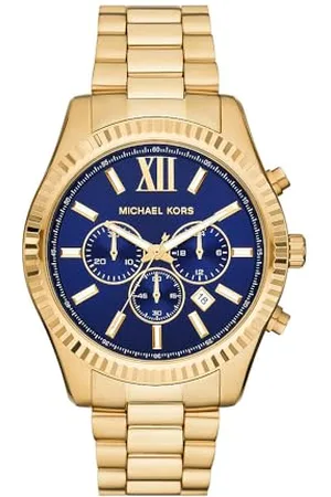 Michael Kors Lexington zegarek dla mężczyzn, mechanizm chronografu z paskiem ze stali szlachetnej lub skóry