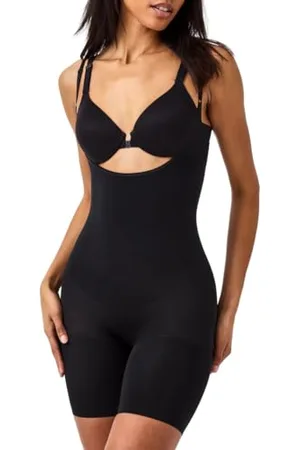 Spanx Open-Bust Mid-Thigh Bodysuit, Modelowanie ciała, , M