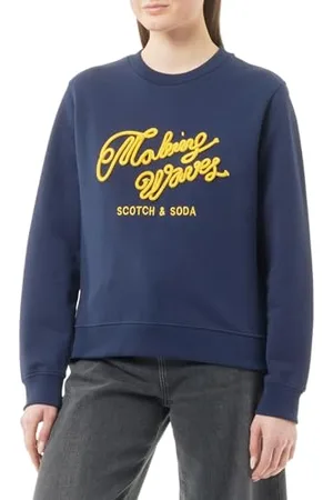 Scotch&Soda Bluza damska Cotton in Conversion Regular Artwork, , L