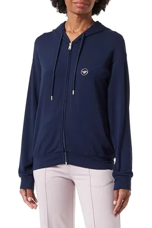 Emporio Armani Studs Micromodal Loungewear Bluza z zamkiem błyskawicznym , , M