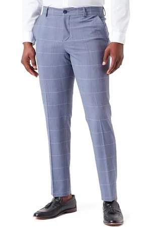 SELECTED SELETED HOMME Męskie spodnie Slhslim-Liam Blue Check TRS Flex, , 56