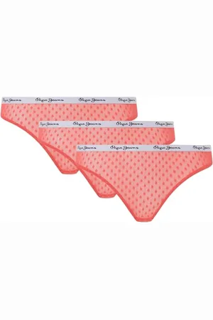 Pepe Jeans Damskie majtki stringi w kropki 3P stringi, czerwone (czerwone), XS, , XS