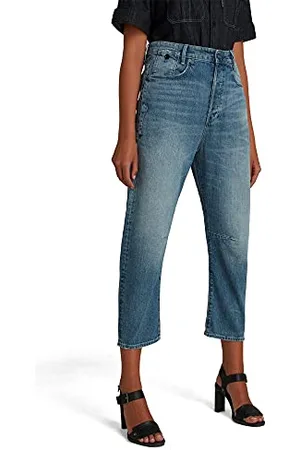G-Star RAW Damskie dżinsy C-STAQ 3D Cropped Boyfriend, Niebieski (Faded Tide D17870-c779-c460), 29W / 30L