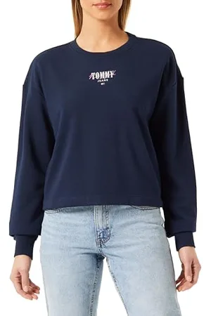 Tommy Hilfiger Męskie TJW RLX ESSENTIAL LOGO CREW EXT, Dark Night Navy, M, , 6XL duże rozmiary wysoki
