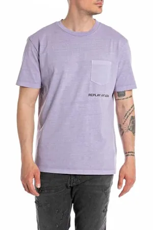 Replay T-shirt męski o luźnym kroju, , S