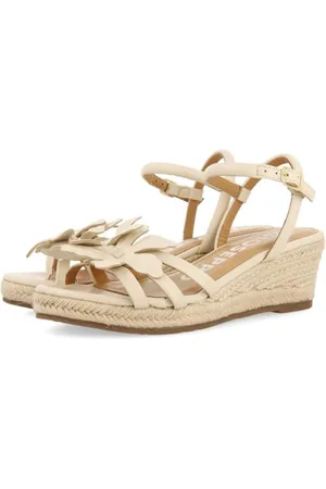 Gioseppo SAMSULA, Sandały na klinie typu Spinki damskie, Off-White, 40 EU, , 40 EU