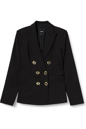 Pinko Damska kurtka w kropki Alexia z materiału z metalowym guzikiem Blazer, Z99_czarny limuzyna, 44, , 50