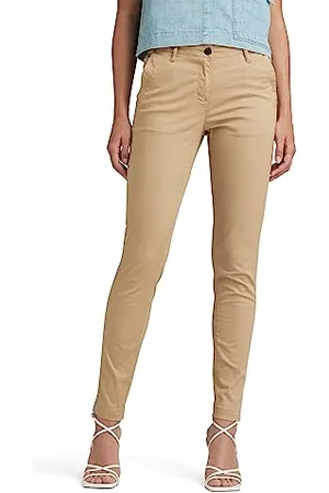 G-Star RAW Bronson Mid Waist Slim chinosy spodnie damskie, beżowy (Sahara D03166-5488-436), 23W / 32L