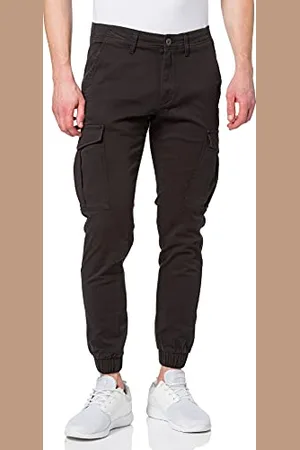 JACK & JONES Męskie Jjimarco Jjjoe Cuffed AKM czarne dżinsy, , 34W x 34L