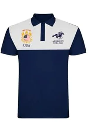 American College Polo z krótkim rękawem Mężczyźni Kobiety Mieszane, , S